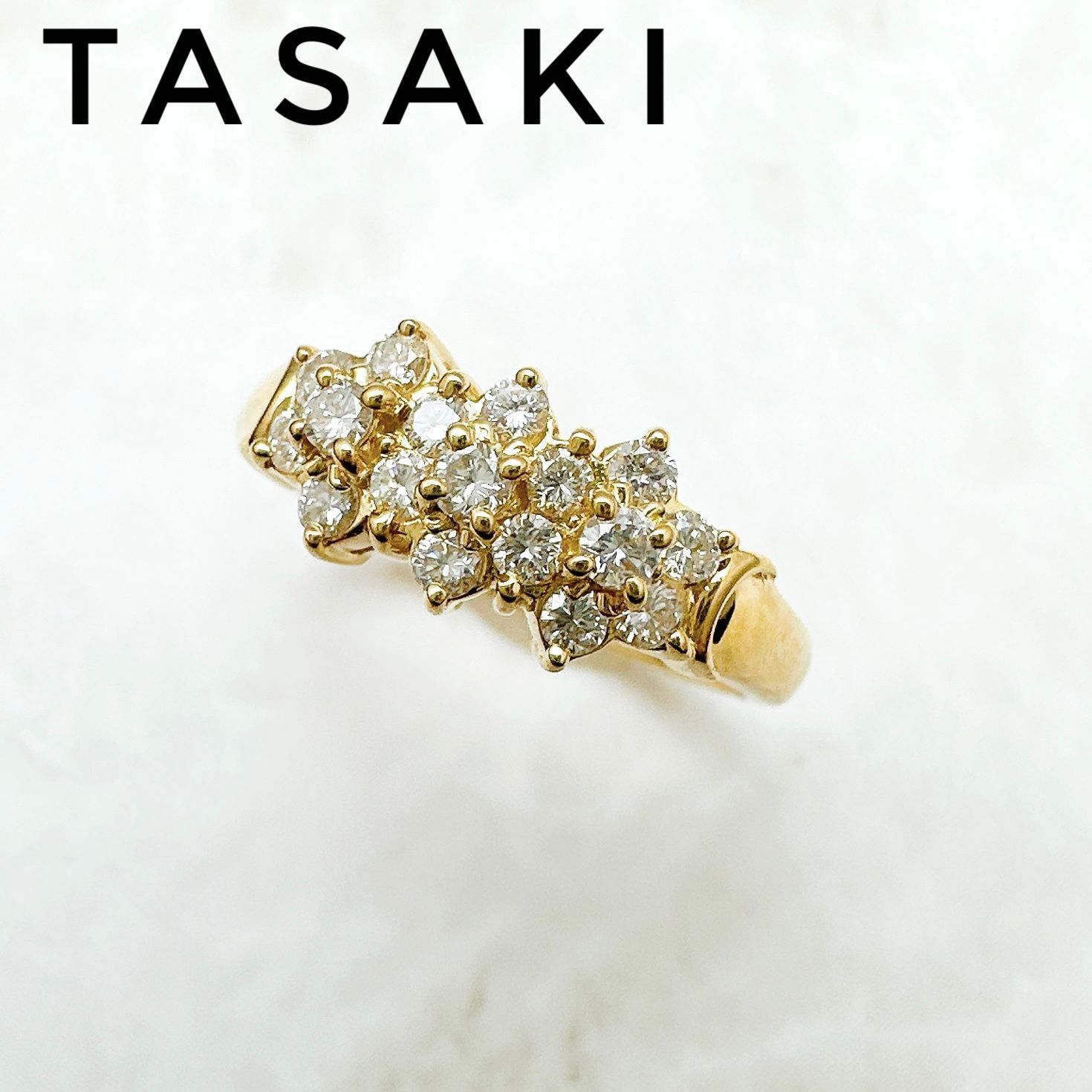 美品☆TASAKI ダイヤモンド イエローゴールド リング 8号 - メルカリShops