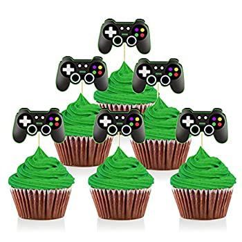 36 PCS Video Game Cupcake Toppers - Game Controller Cake Picks For Gamer Birthday Party Decorations - View #4