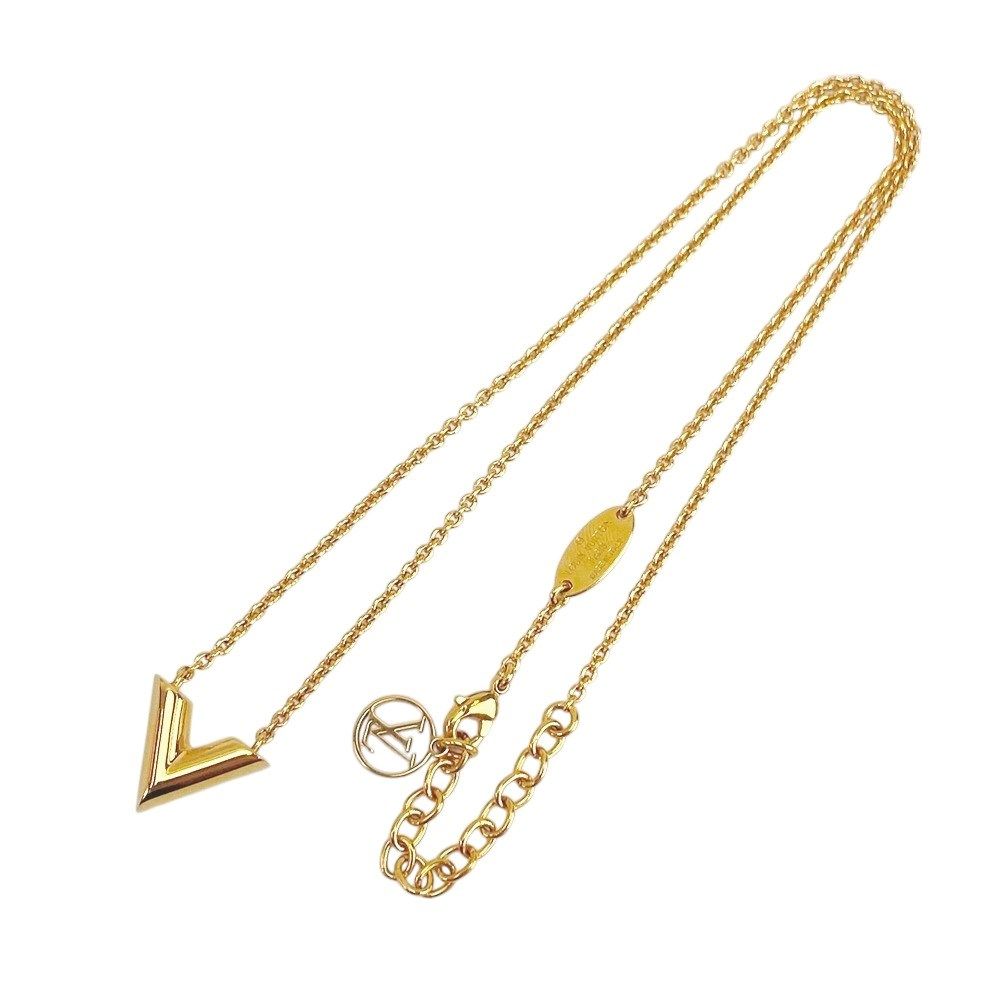 限定 新同 ルイヴィトン エセンシャル V ネックレス GP ゴールド M61083 441189 1