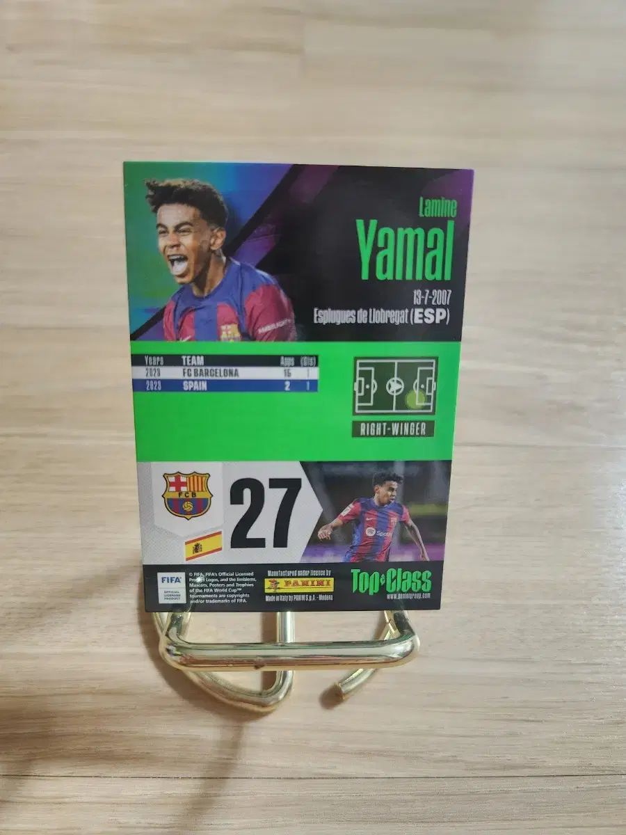 ヤマル　L 25 Panini トップス CLASS バルセロナ ラミン・ヤマル スペシャル