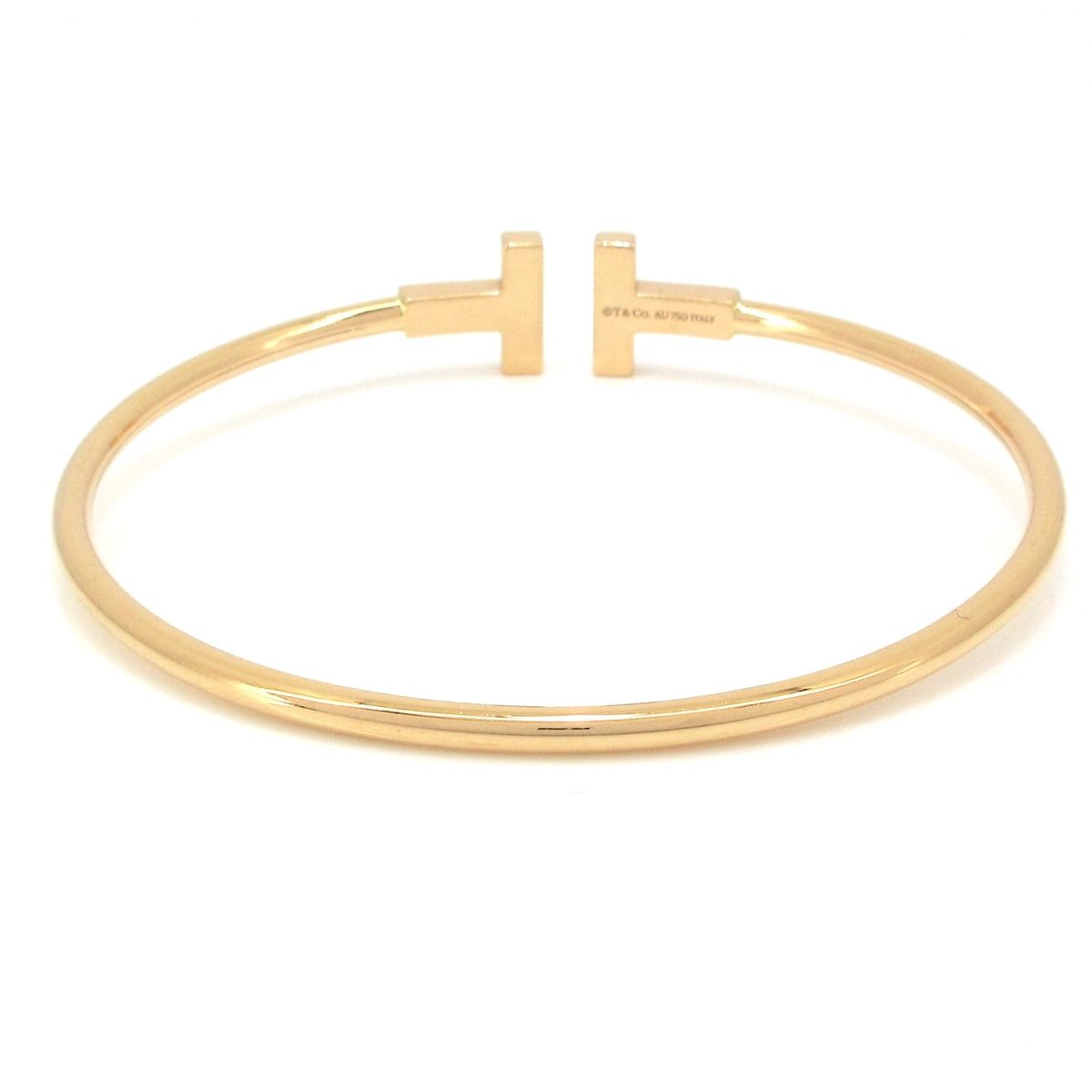  TIFFANY Co ティファニー バングル Tワイヤーブレスレット K 18 PG ダイヤモンド Pダイヤ バングル リストバンド アクセサリー