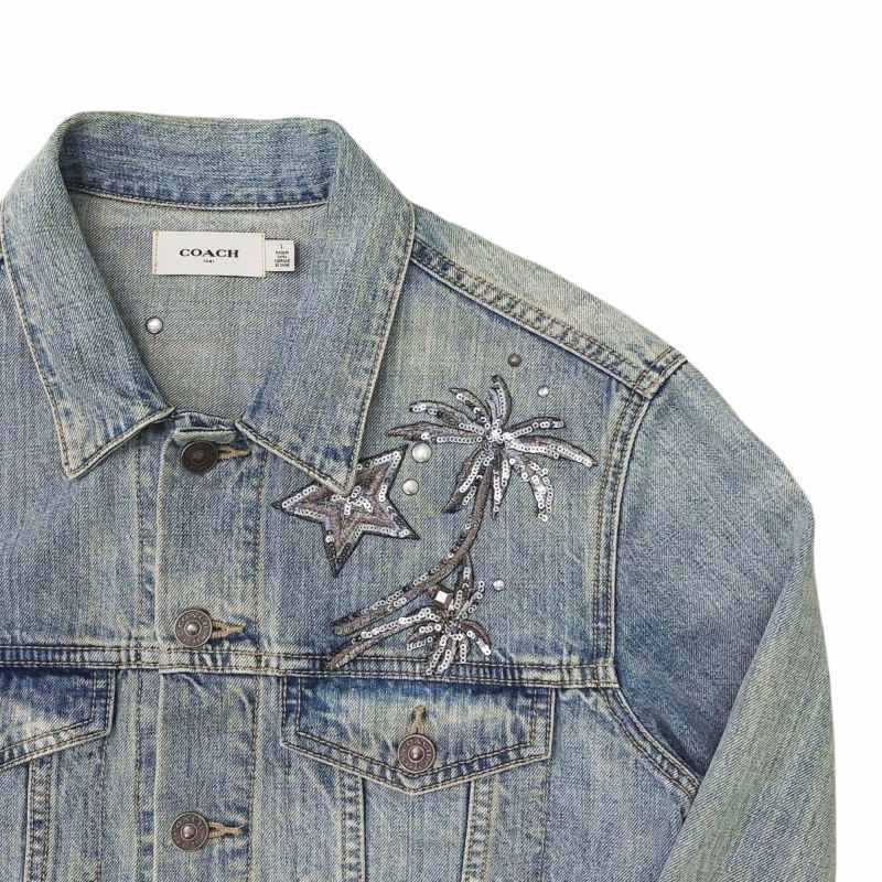 コーチ COACH Embellished DENIM Jacket デニムジャケット G