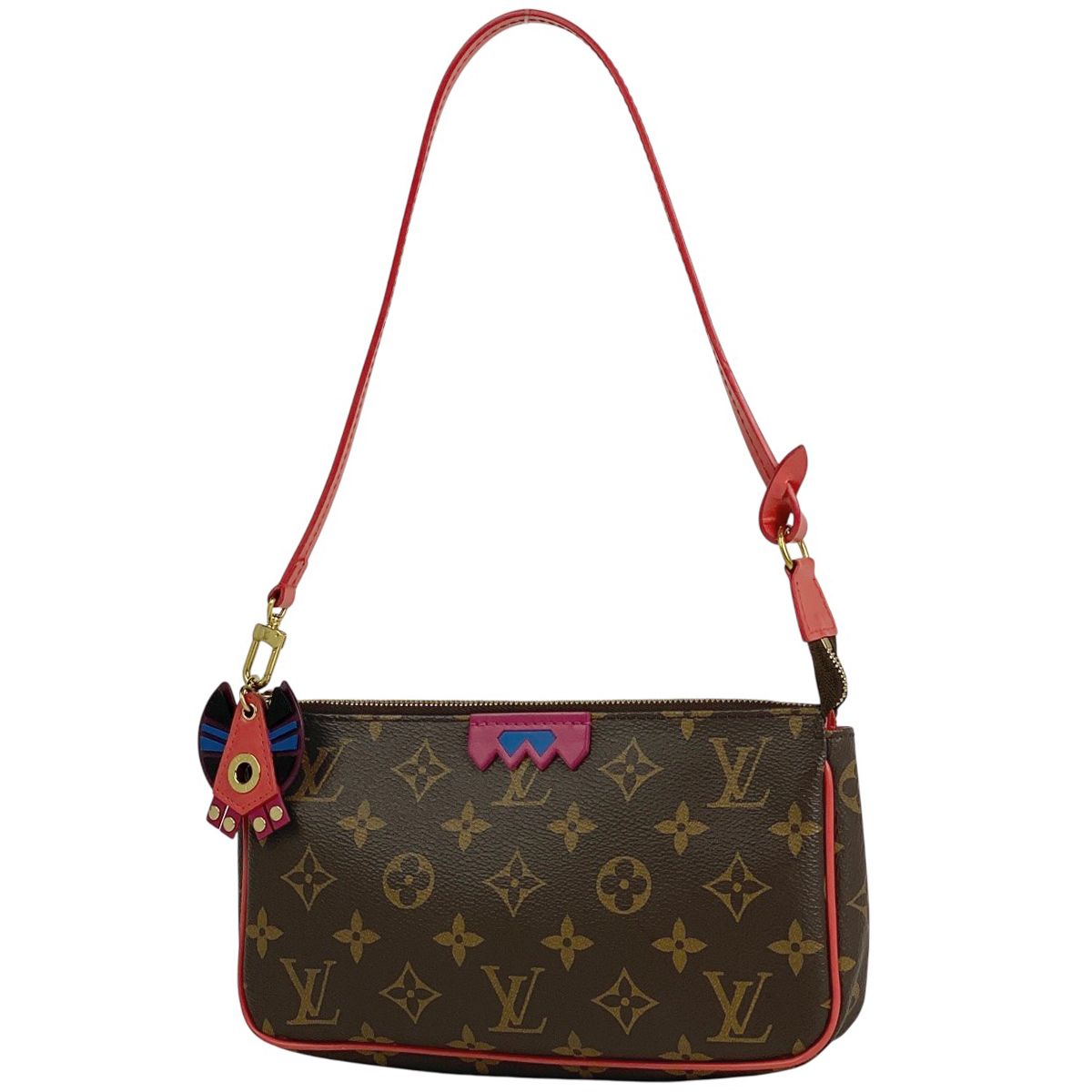 ルイ ヴィトン Louis Vuitton トーテム ポシェット アクセソワール ハンドバッグ ポーチ モノグラム フラミンゴ M41669 レディース
