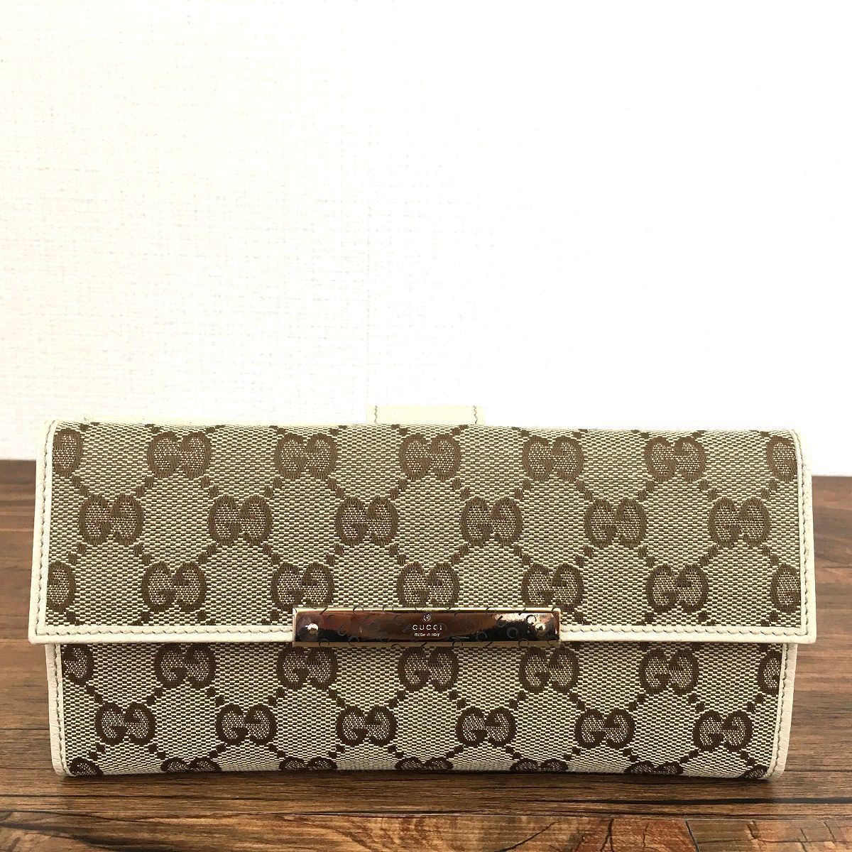 150 極美品 グッチ 長財布 112715 GGキャンバス - Old Closet - メルカリ