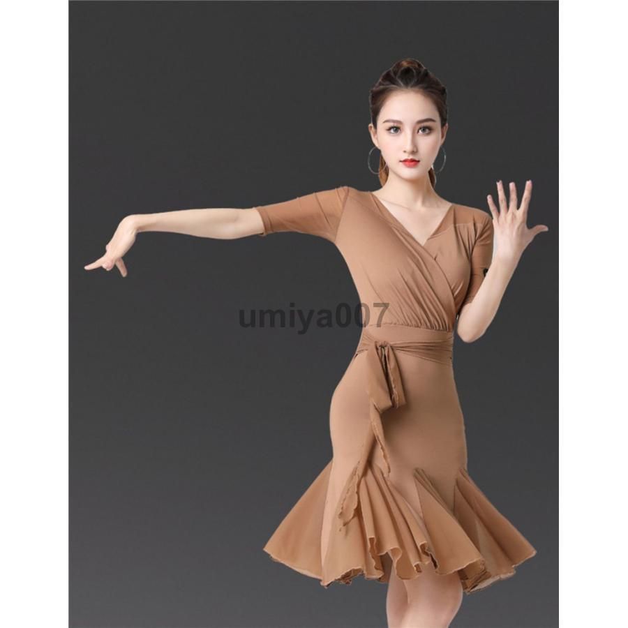 prima boutique 刺繍シフォンフリル社交ダンス衣装 フラメンコドレス prima boutique 刺繍シフォンフリル社交ダンス衣装 フラメンコドレス