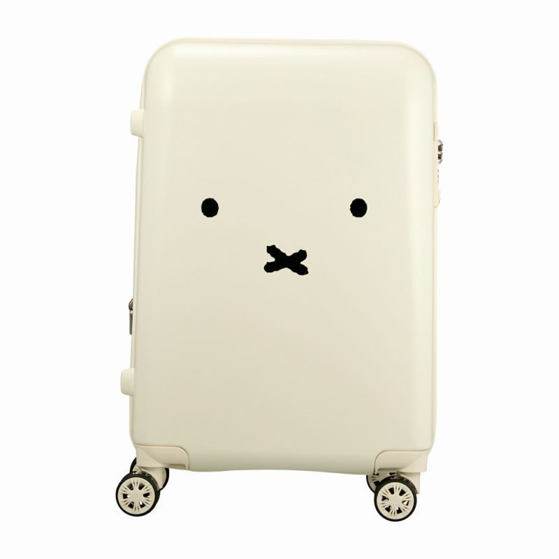 ミッフィー キャリーケース miffy 中型 Mサイズ スーツケース キャリーバッグ 拡張 4輪キャスター TSAロック 3泊4泊5泊シフレ ハピタス HAP2249-57 フェイスホワイト 白 M733
