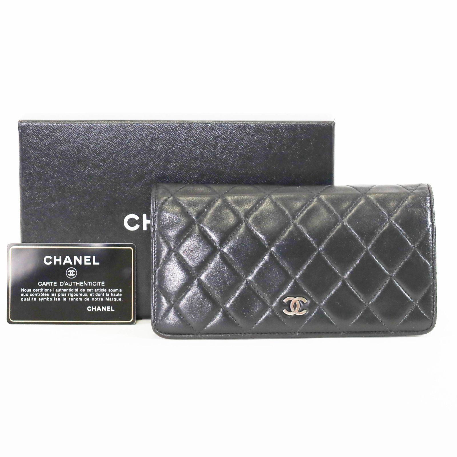 CHANEL マトラッセ ウォレット ココマーク ラムレザー CCロゴ - HIVE