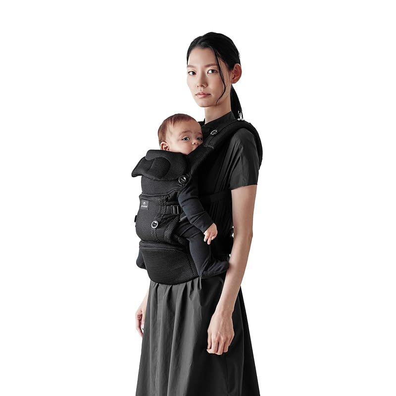カーメイト エールベベ 抱っこ紐 だっこひも ベビーキャリア スリー ブラック 3WAY 対面抱き 前向き抱き おんぶ 0ヶ月 36ヶ月まで 新生児から使える BB900 1