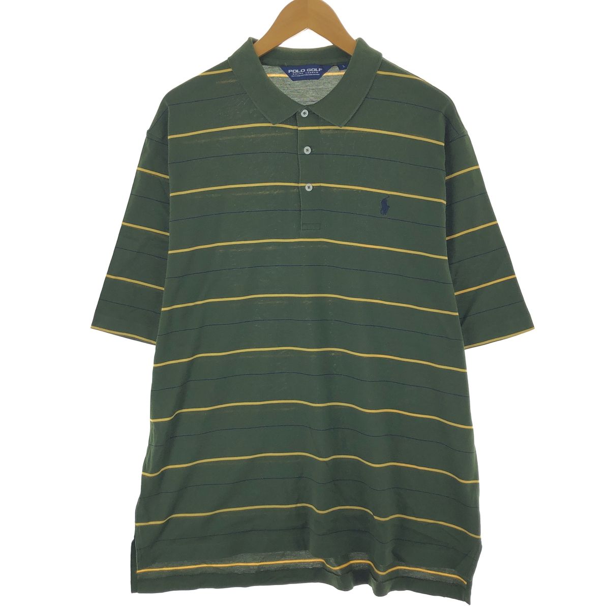 古着 ラルフローレン Ralph Lauren POLO GOLF ポロゴルフ 半袖 ボーダー ポロシャツ メンズL相当/eaa474329