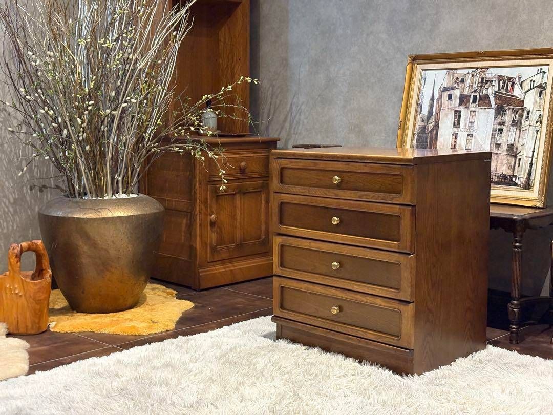 カリモク karimoku 4段チェスト サイドボード ヴィンテージ GY