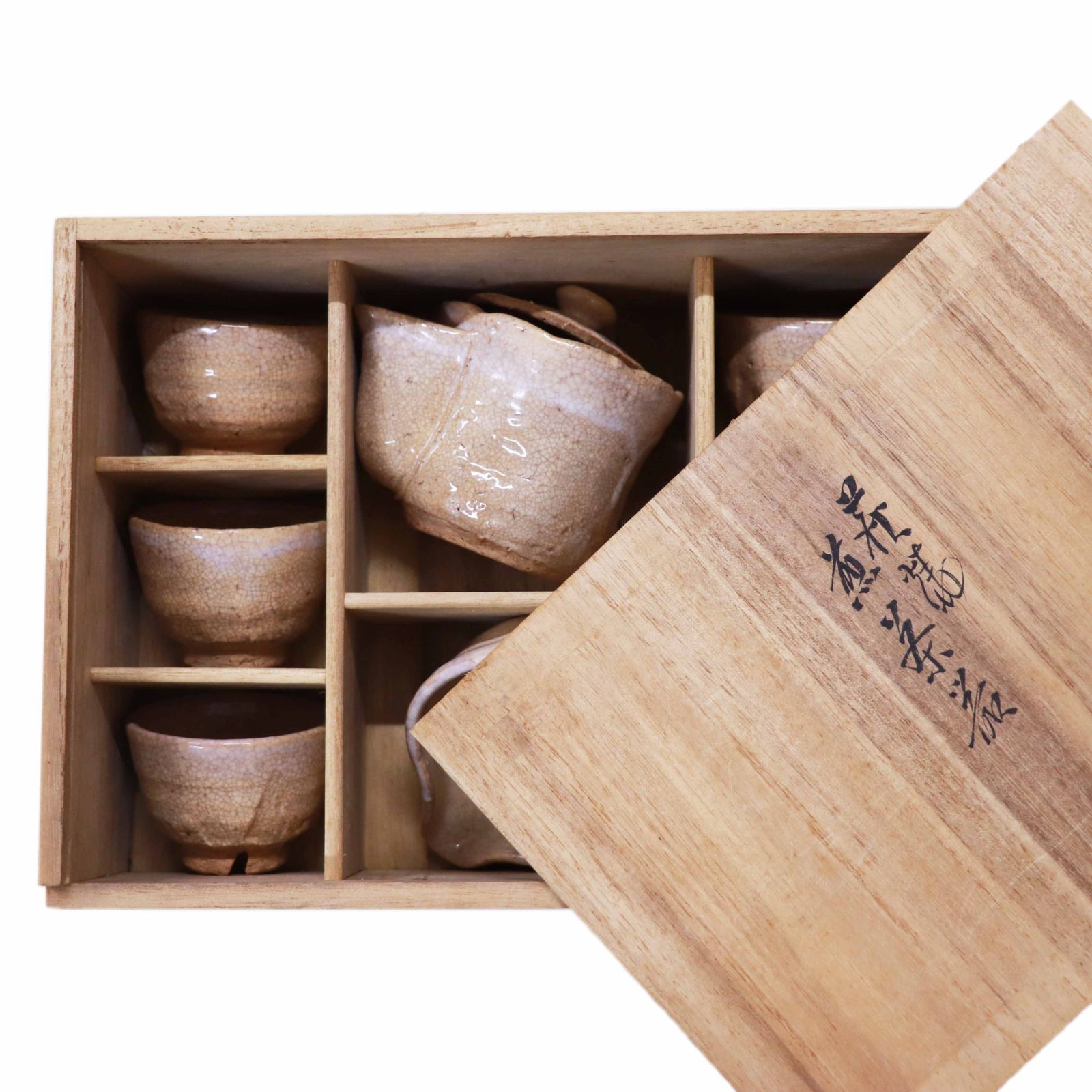 煎茶器揃 萩焼 共箱(LC991) 煎茶器揃 萩焼 共箱(LC991)