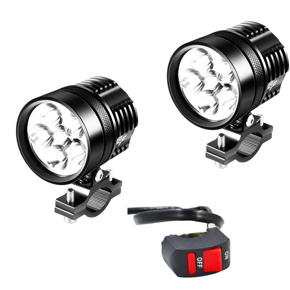 汎用 2個セット バイク用 ヘッドライト LEDプロジェクター レンズ 2色