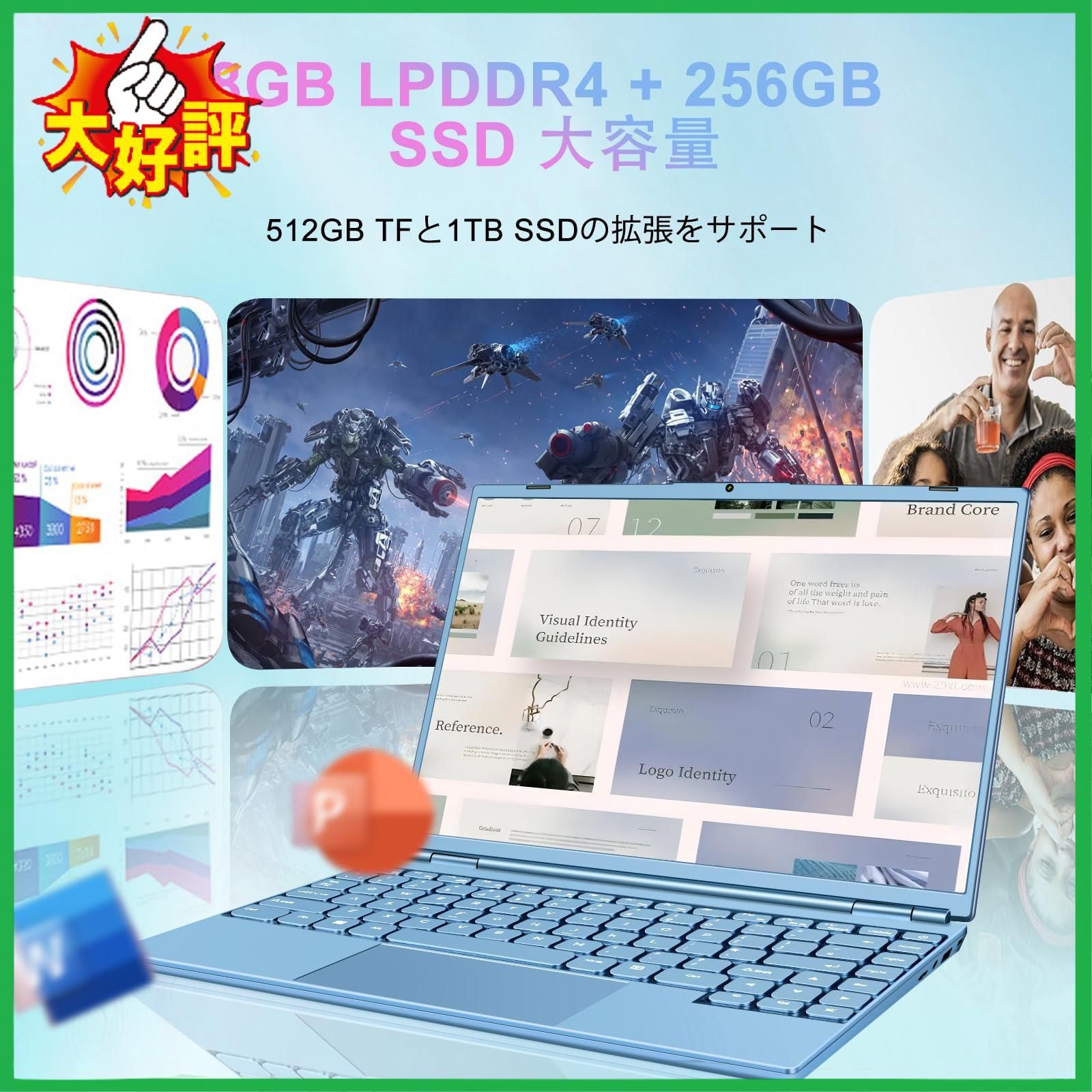 Ruzava ノートパソコン 14インチ Windows11 8GB 256GB-