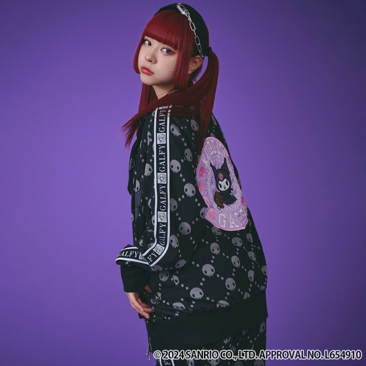 新作【クロミ×ガルフィーGALFY】ドクロだらけセットアップ 2点セット