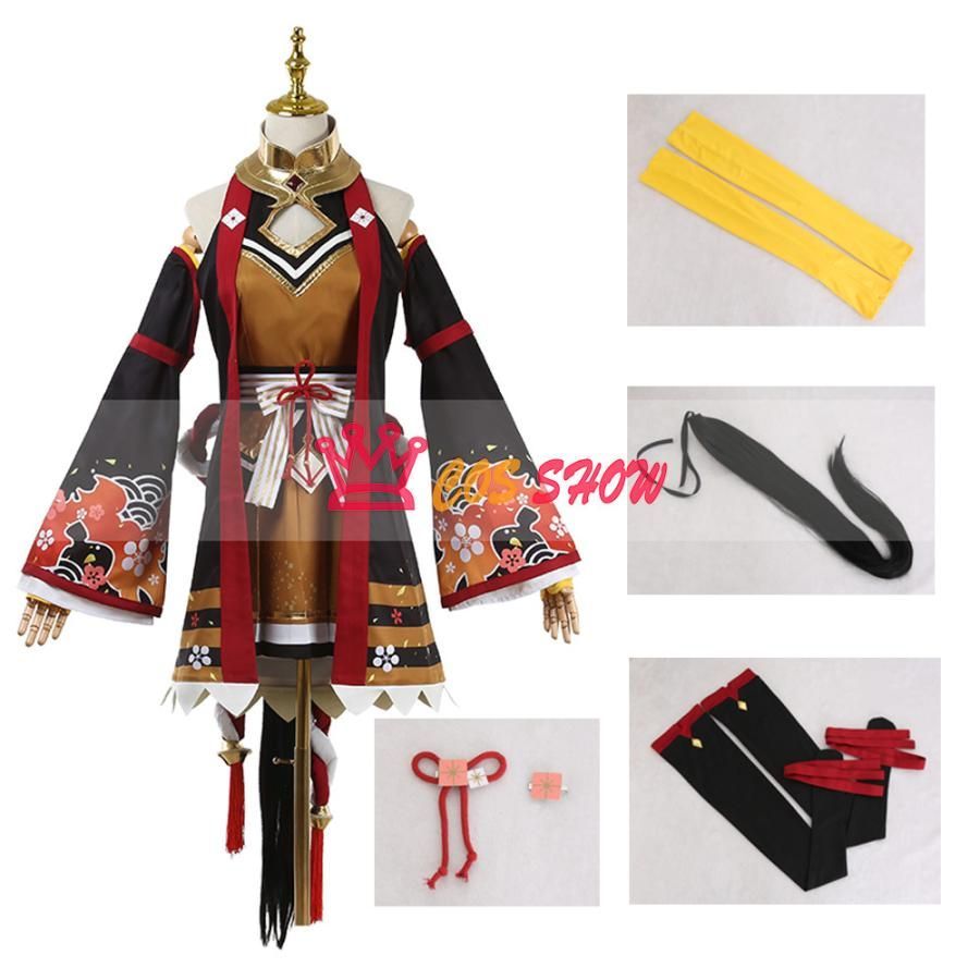 ウマ娘 プリティーダービー キタサンブラック 勝負服 コスプレ衣装 髪飾り 靴下 尻尾付き オーダーメイド製作 cosplay 仮装 イベント