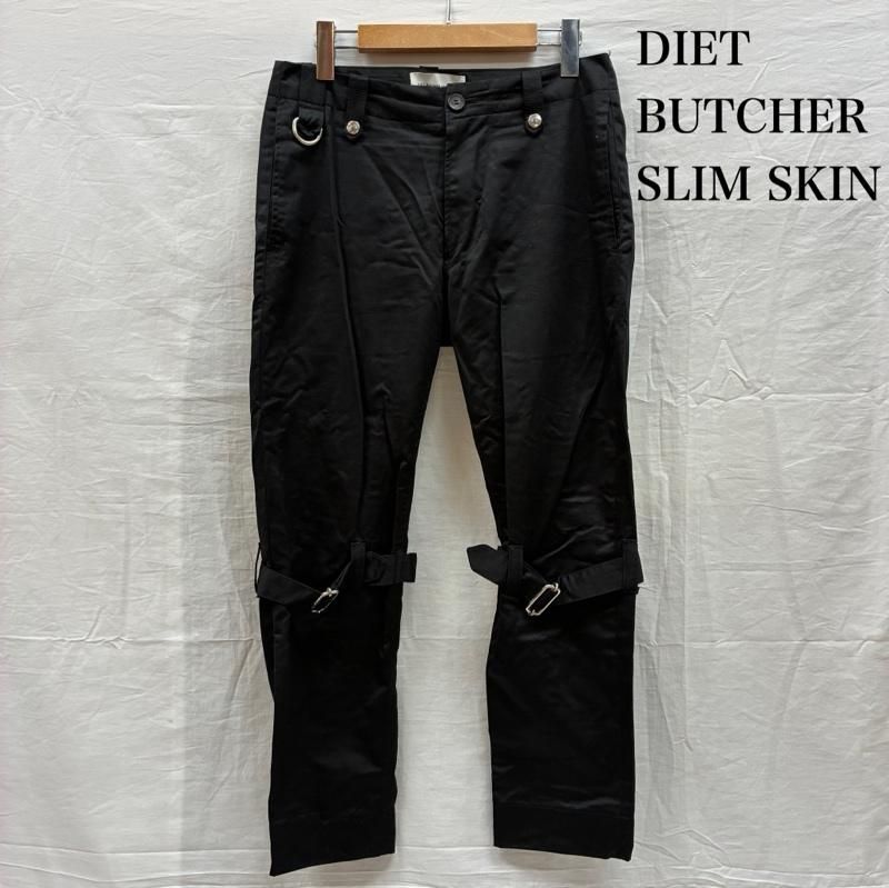 DIET BUTCHER SLIM SKIN ダイエットブッチャー スリムスキン その他ボトムス 19AW ベルト ギミック バック 2連 ジップ ボンテージ パンツ Dカン Y2K パンク