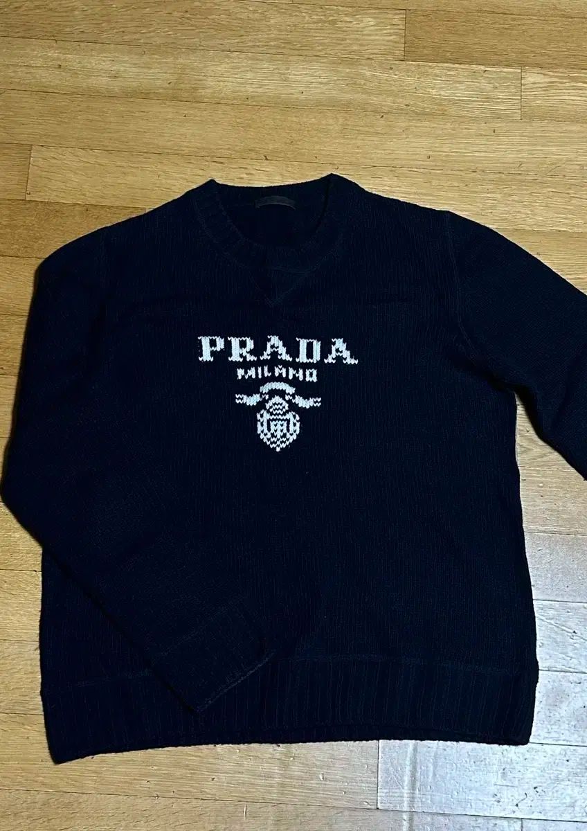 50 サイズ| 1 決済 PRADA プラダ インタルシア ロゴ ニット セーター セーター