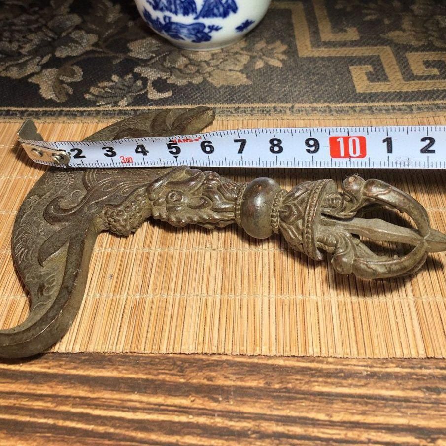 銅細工 竜頭法器 金剛杵 金剛杵 装飾品 工芸品 美術品 置物 銅細工 竜頭法器 金剛杵 金剛杵 装飾品 工芸品 美術品 置物