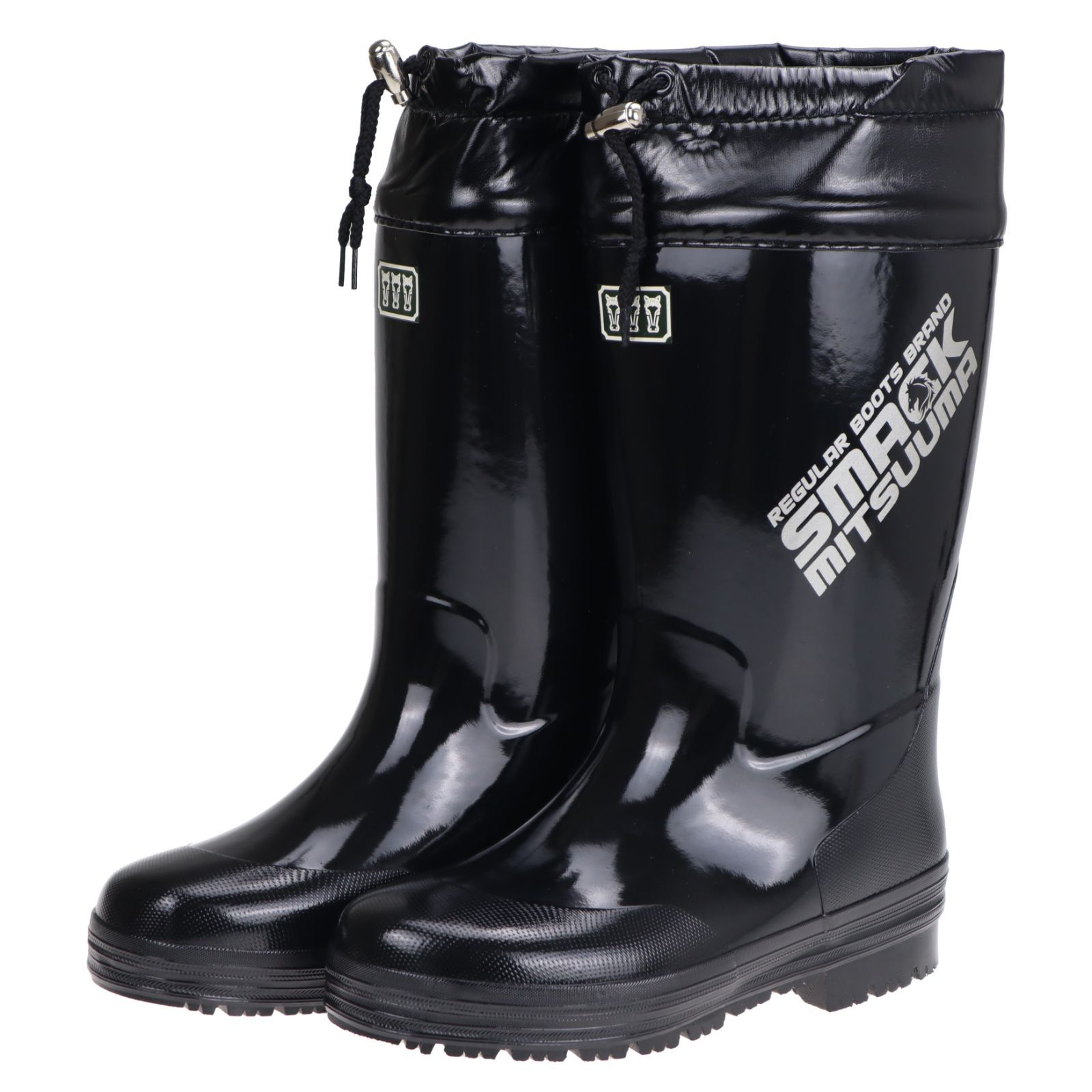 【2024秋冬新商品】 【25.0～28.0】ミツウマ スマック2230 MU ブラック メンズ 紳士 艶付 防寒長靴 冬 雪 寒冷地仕様 レインブーツ 防滑ソール