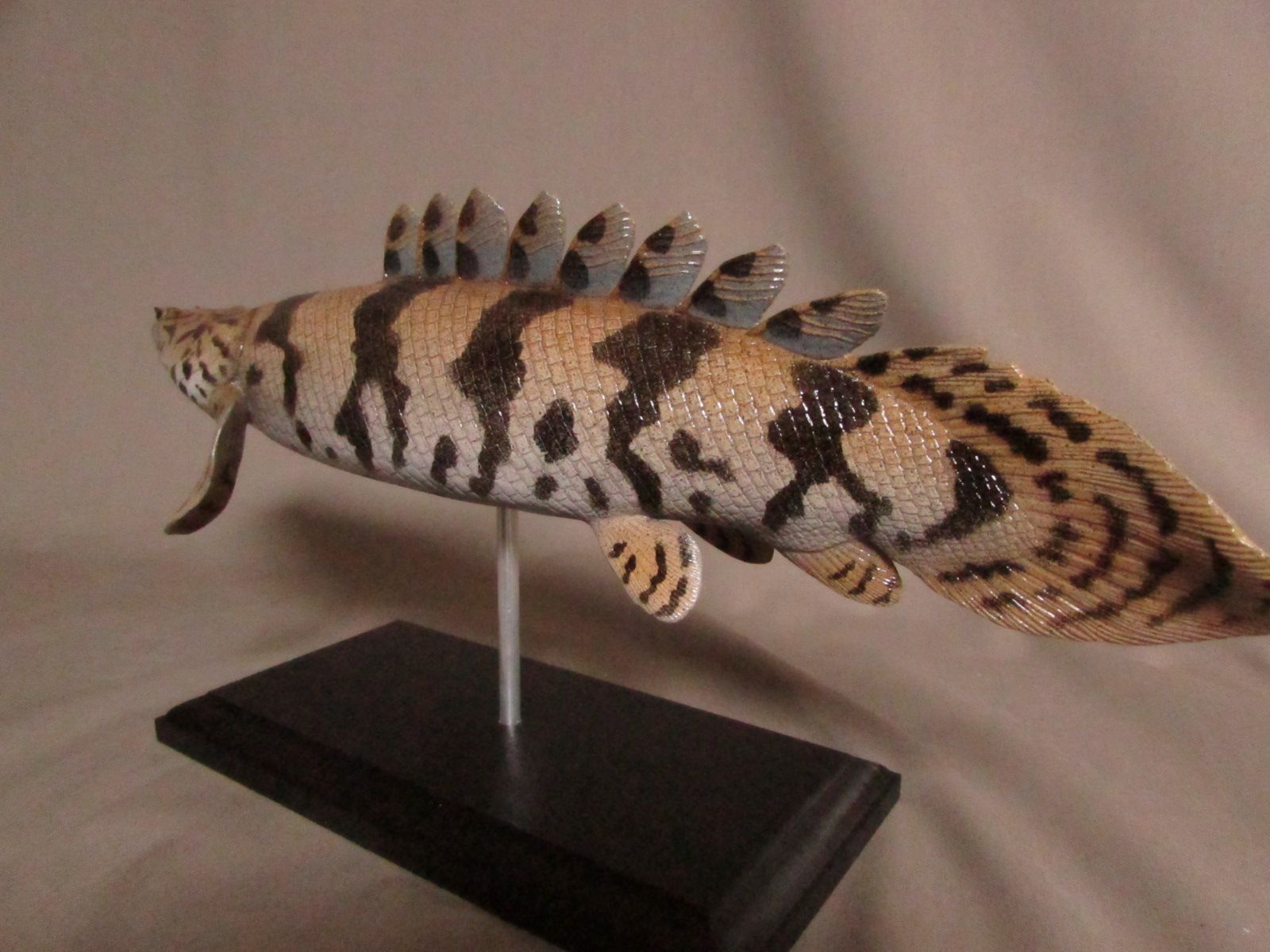 ハンドメイド 34cmポリプテルス フィギュア 魚模型 レプリカ 古代 