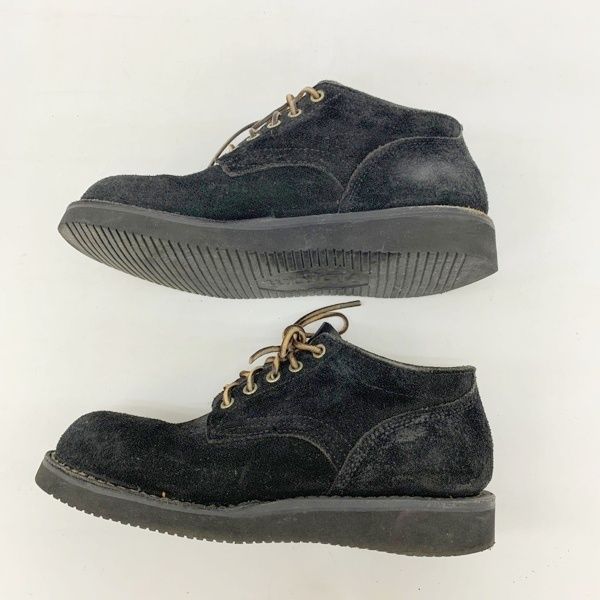  HATHORN ハソーン ワークブーツ シューズ OXFORD SHOES オックスフォード スエード レザー 本革 メンズ サイズ8 E ブラック 靴 DF 15918 ワークブーツ ブーツ 革靴