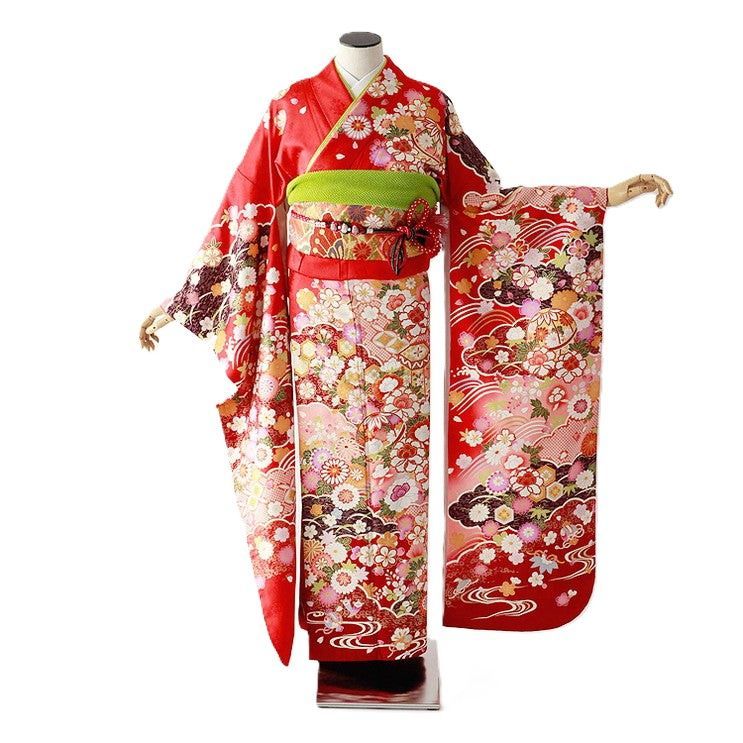 振袖 身長157-172cm 赤 re-081