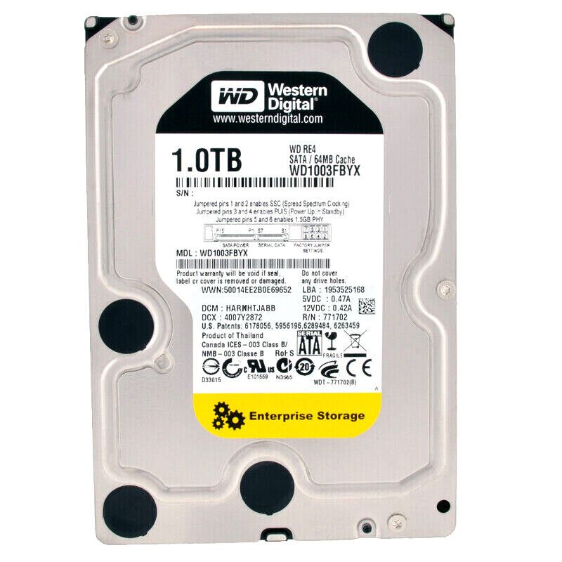 Western Digital ブラック 1TB Re 4 WD1003FBYX SATA II 64MB 7200RPM 3.5 インチ