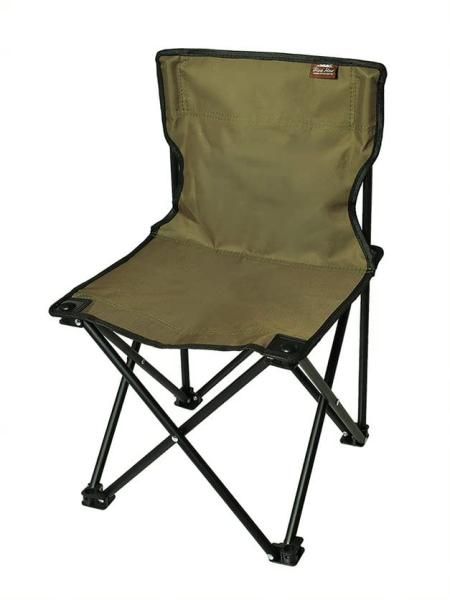 【新品・5営業日で発送】パークレーン 背付ミニ折りたたみチェア 背面メッシュポケット付カーキ (-)