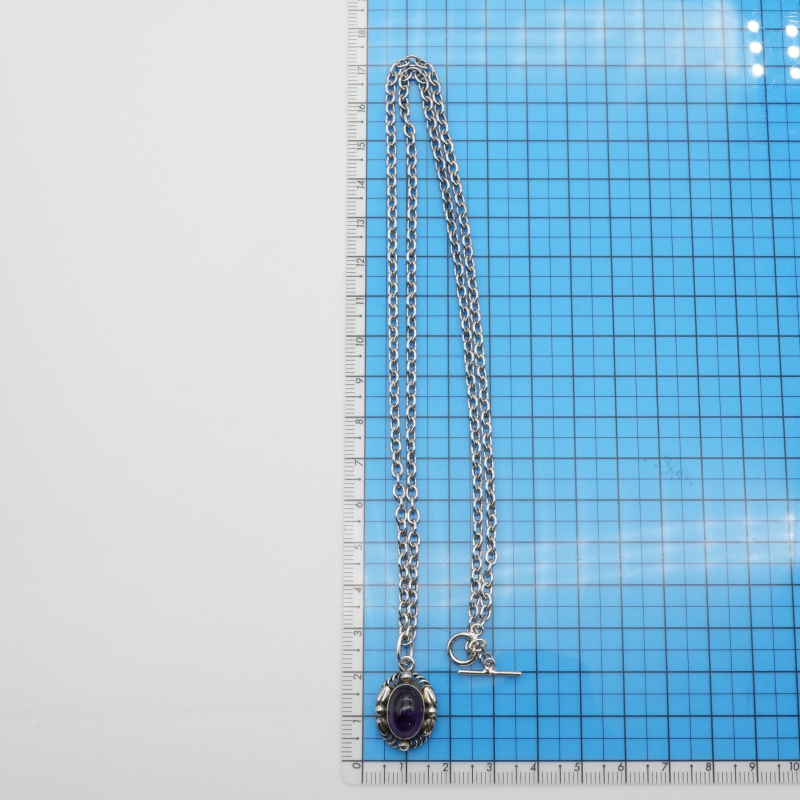 希少 美品 ジョージジェンセン 30 アメジスト ネックレス /25