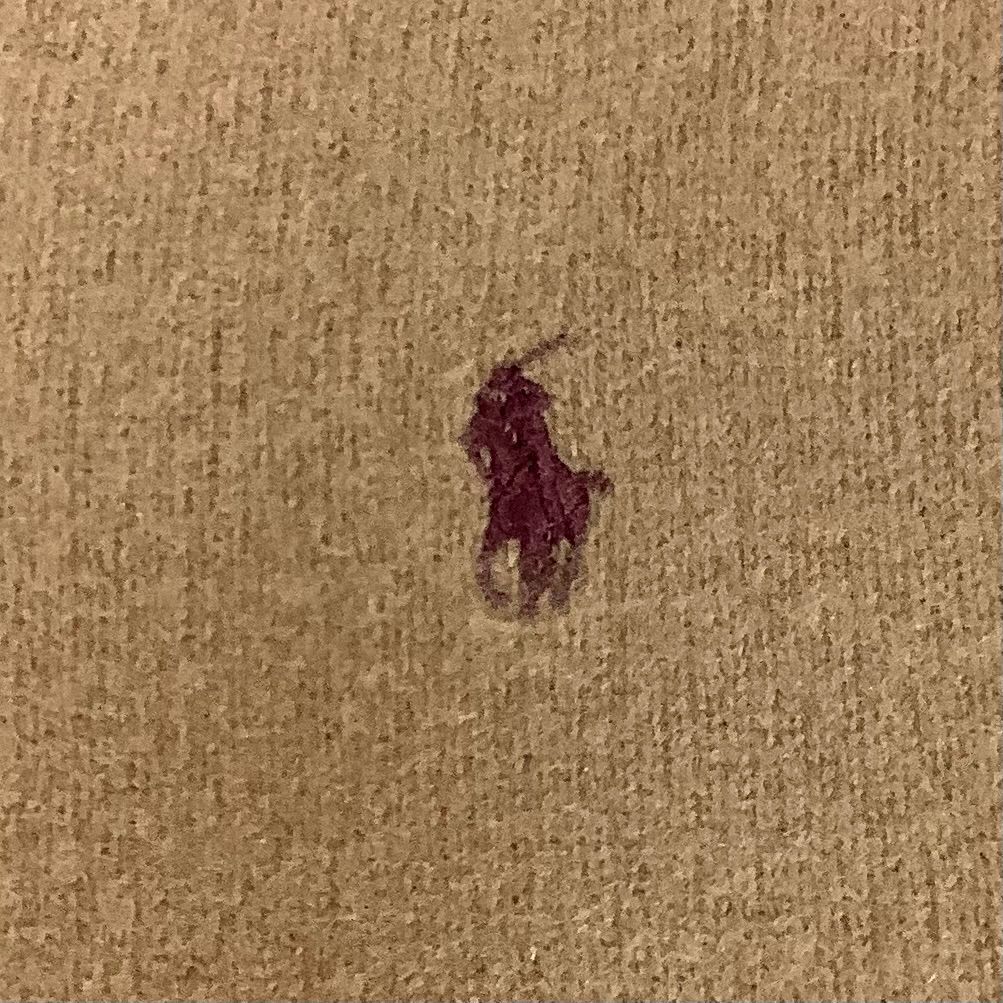 ラルフローレン✨ロングスカート タック入り 刺繍 コットン ベージュ M相当 RALPH LAUREN ラルフローレン Vネック ウールニット 長袖 160cm