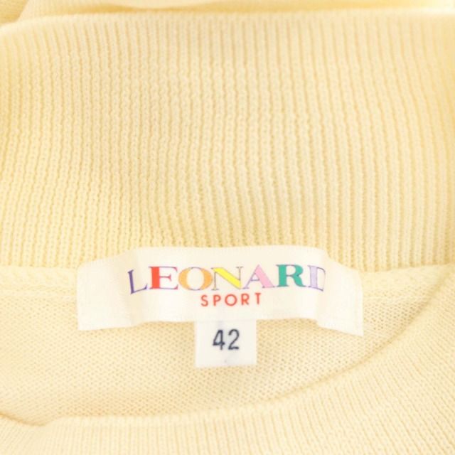 レオナールスポーツ LEONARD SPORT ロゴ総柄モックネックニット ...