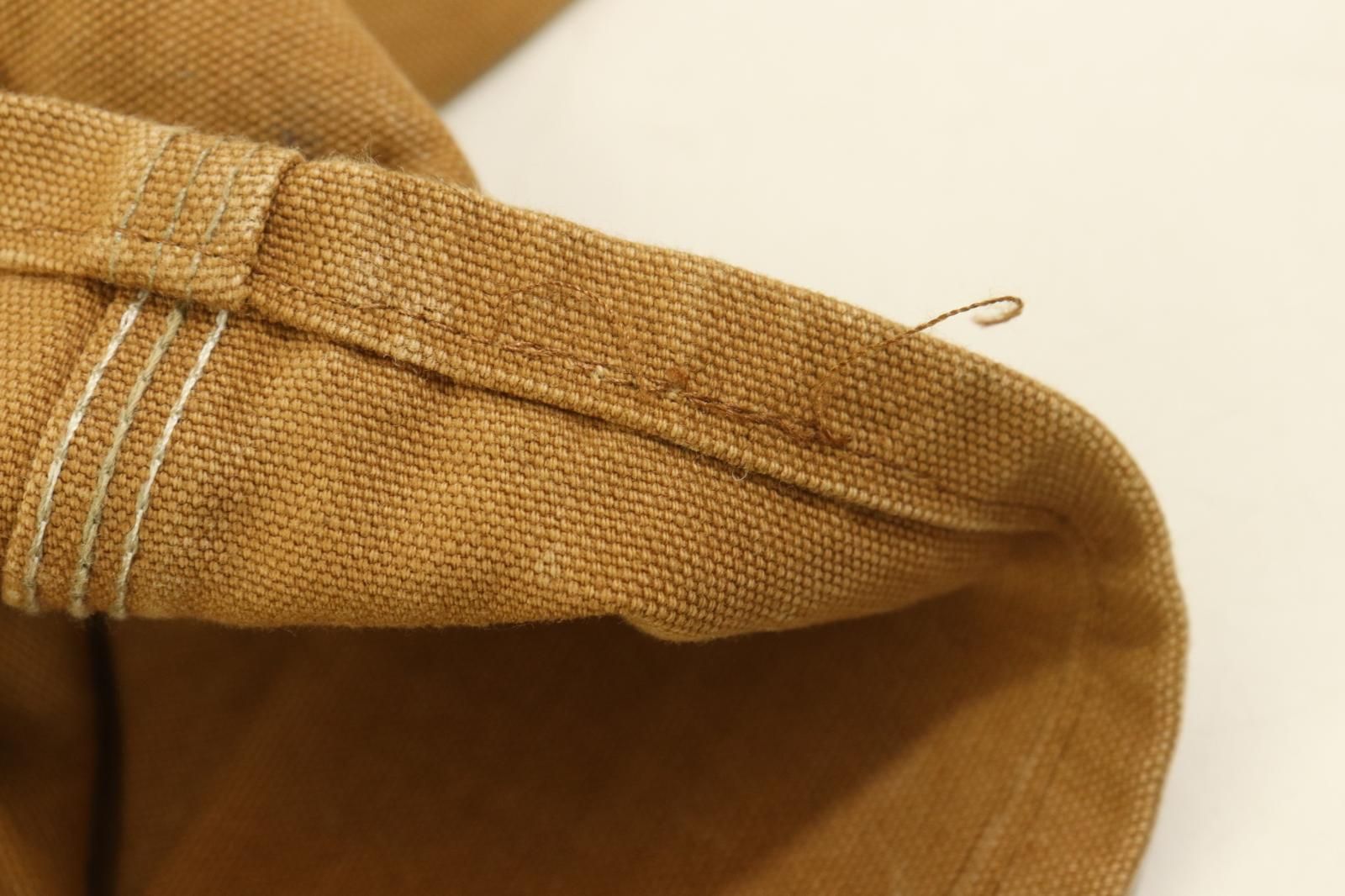 Carhartt メンズつなぎ オールインワン W 34×L 34 ダブルニー ダック オーバーオール キャメル おうどいろ ロゴ