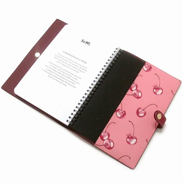 新品・未使用】COACH チェリー柄 ノートブック（COACH】コーチ  