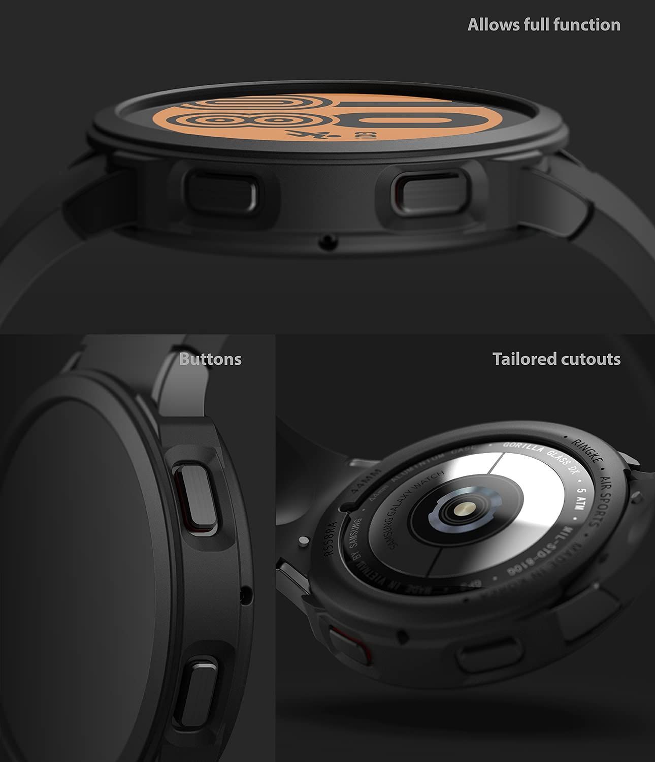 Galaxy Watch 4 44mm ケース 保護 カバー ソフト TPU スリム 超薄型