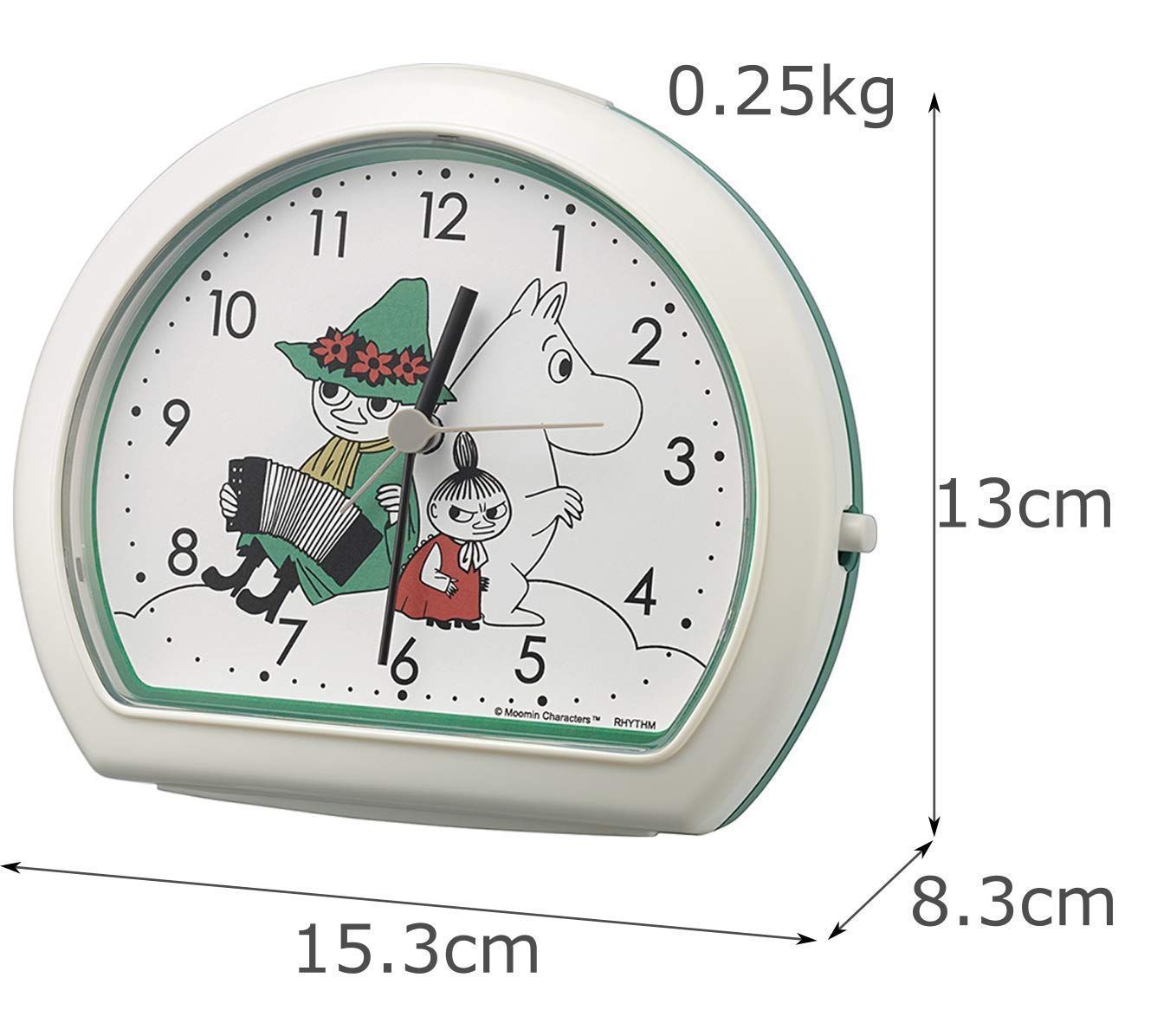 在庫セール】ムーミンとなかま 目覚まし時計 電子音アラーム スナフキン 13x15.3x8.3cm 4SE562MT03 リズム(RHYTHM)  ホワイト - メルカリ