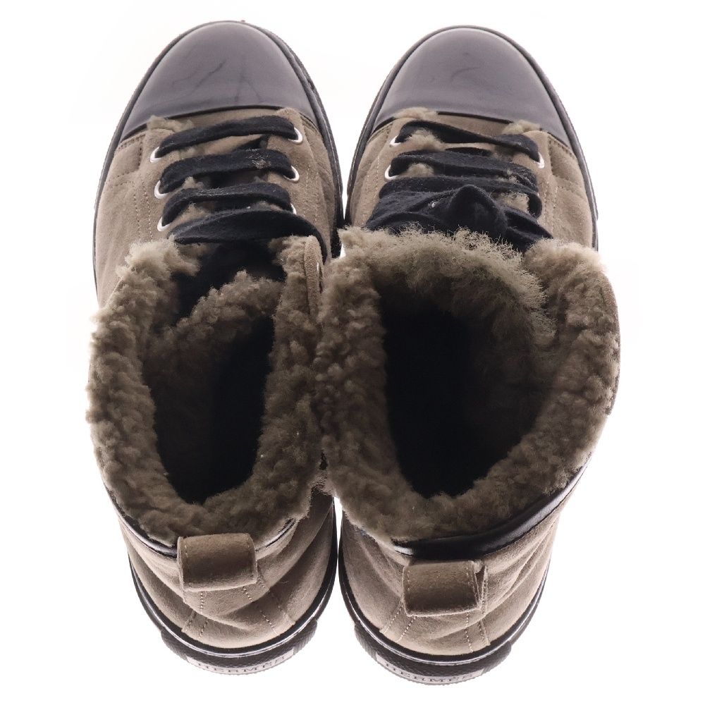 【美品】エルメス ジミー ボアムートン スエードレザー ハイカットスニーカー 美品】エルメス ジミー ボアムートン スエードレザー ハイカット