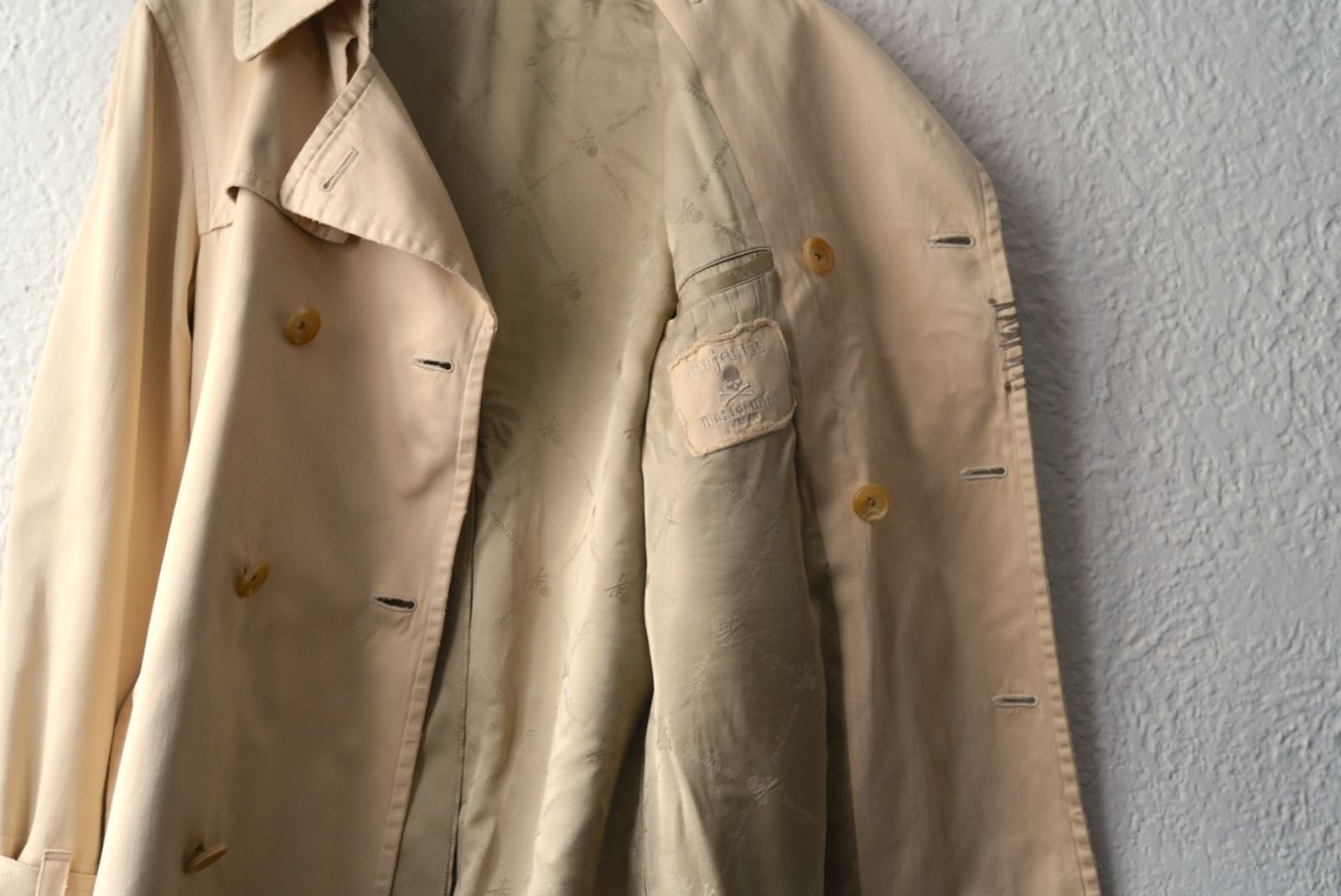 2008AW mastermind トレンチコート ベージュ majestic期 08AW “majestic” トレンチコート / mastermind(マスターマインド
