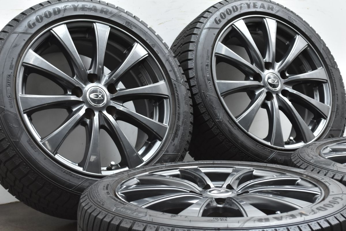 超バリ溝 アイスナビ8付 EX 17in 7J 38 PCD114.3 グッドイヤー 205 50R17 GU インプレッサハッチバック C26 C27 セレナ プリウスα