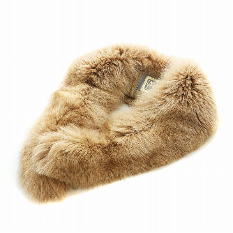 SAGA FOX ストール ストール フォックス ベージュ マフラー レディース 【中古】 サガフォックス SAGA FOX ティペット ファー マフラー 毛皮 茶