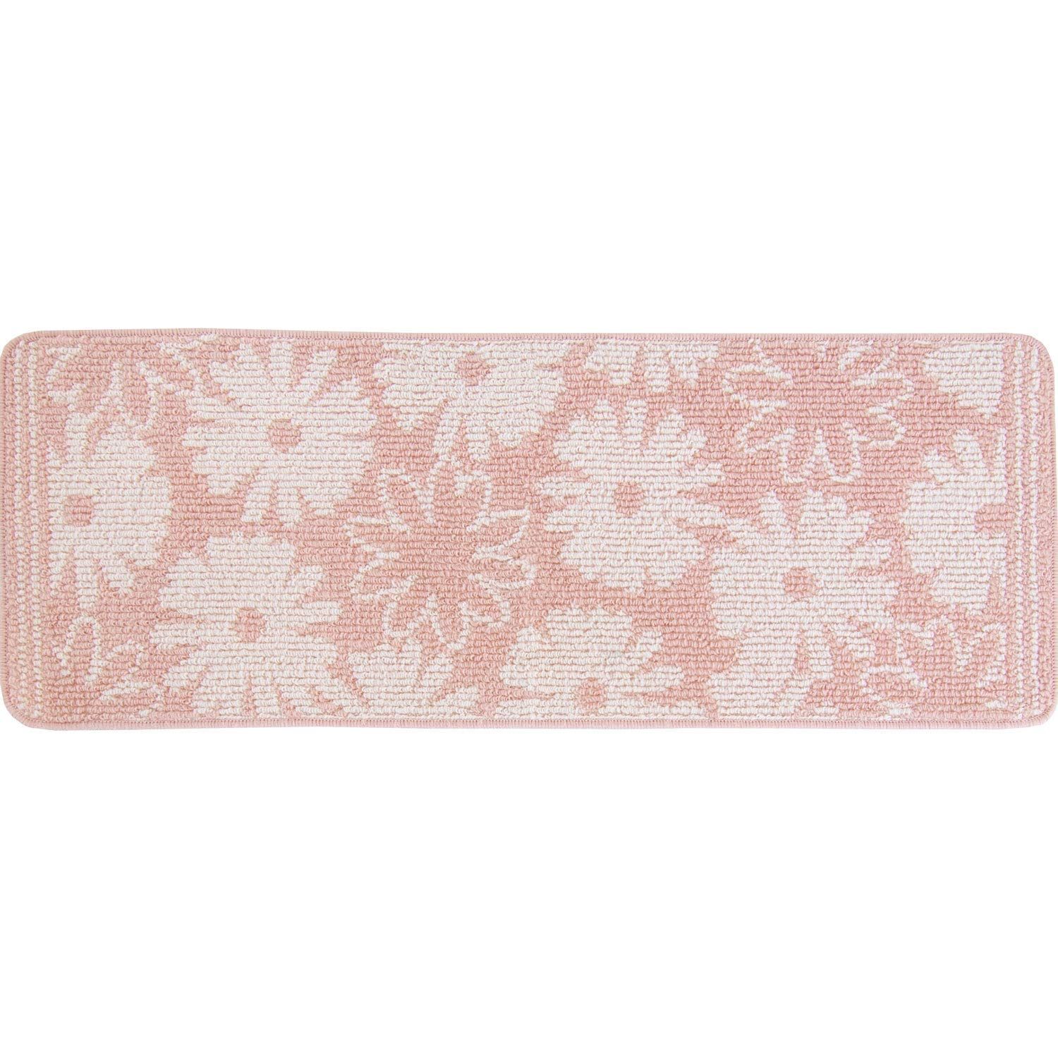 【人気商品】オカ(OKA) シュクレ キッチンマット 約45cm×120cm ピンク(すべり止め 洗える) 4548622638110