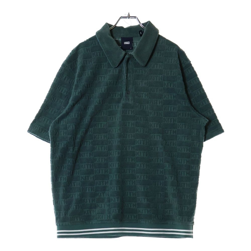 KITH Graham polo キス ポロシャツ KITH (キス) Graham Polo Court 総柄 パイル地 半袖ポロシャツ