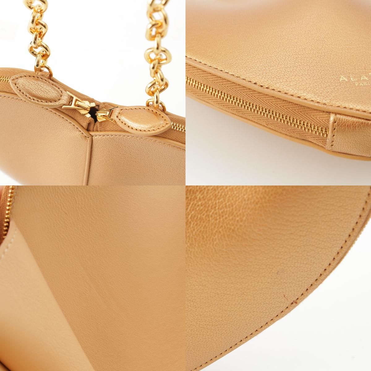 アライア LE COEUR カーフスキン ハート チェーン ショルダーバッグ  