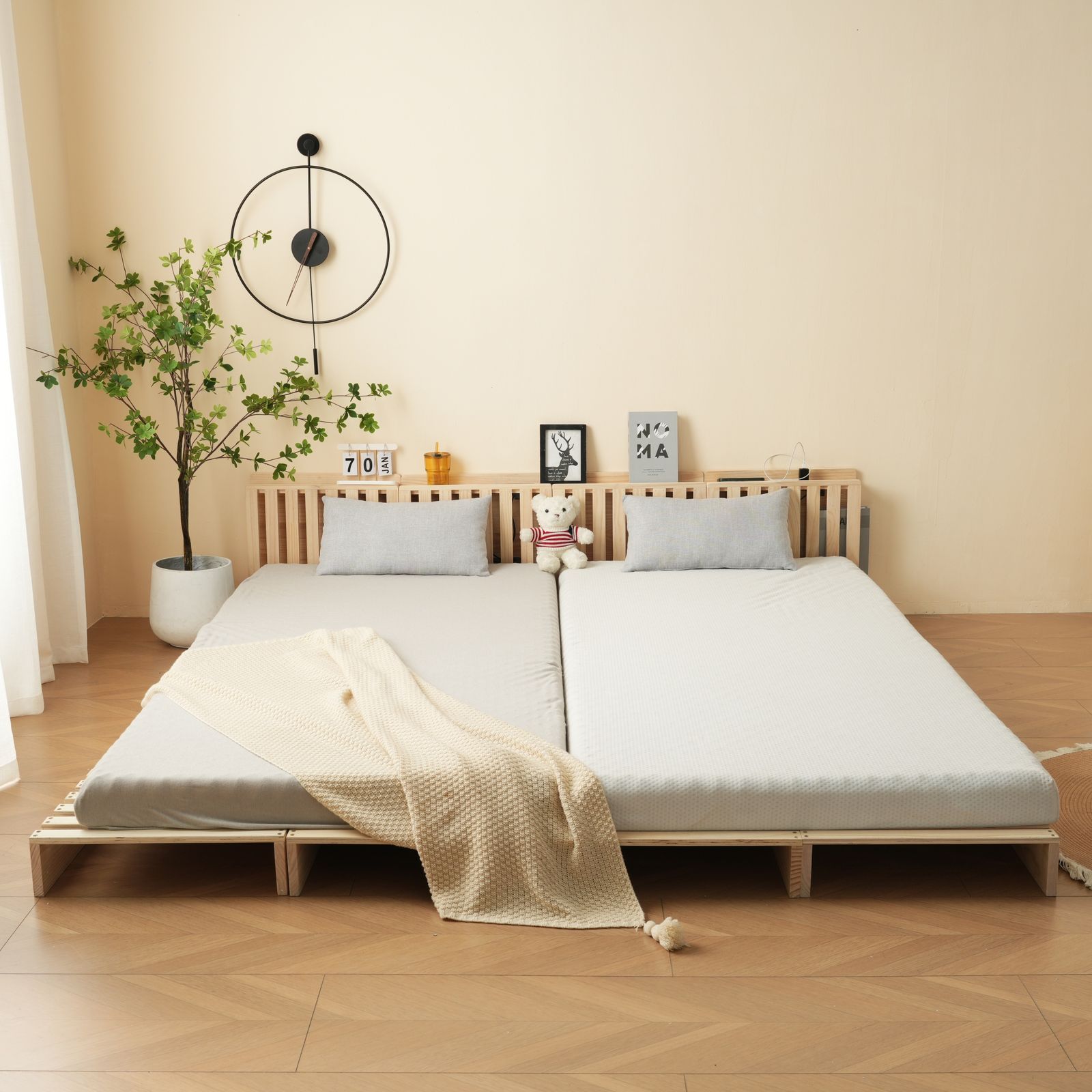 パレットベッド×16枚】パレットベッド 天然木 すのこベッド ローベッド