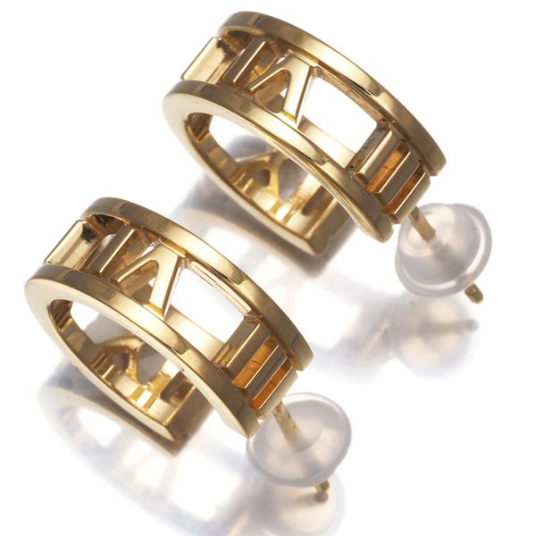 ティファニー ピアス アトラスオープン フープ K18YG 178358