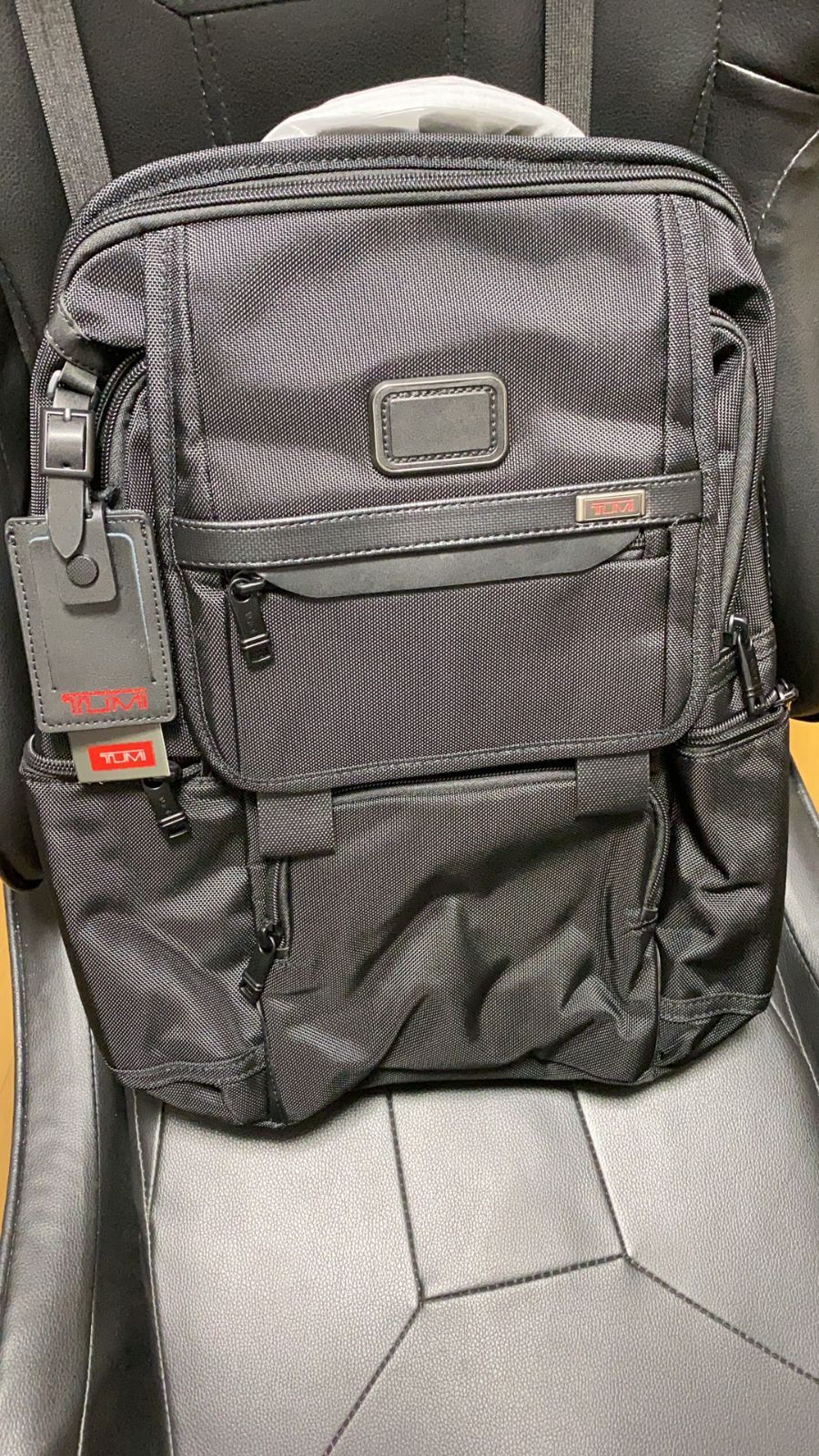 未使用】TUMI トゥミ ALPHA3 Reflectivフラップパックブラック 防塵袋