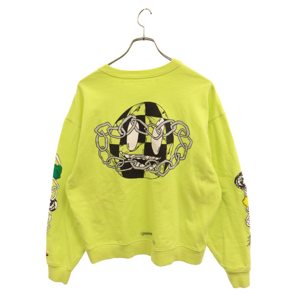 CHROME HEARTS (クロムハーツ) 22AW×MATTYBOY PPO LINK SWEAT SHIRTS×マッティーボーイ プロリンク スウェットシャツ ライムグリーン