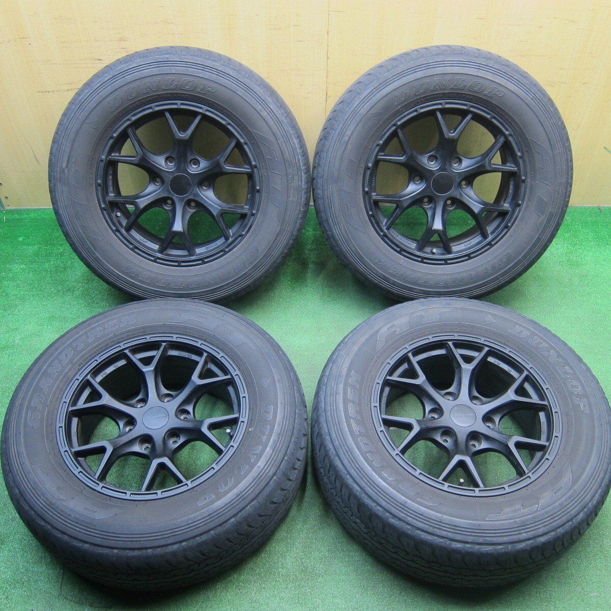 4本 JAOS TRIBE CLAW ENKEI 265|65R17 ダンロップ グラントレック AT25 ジャオス トライブクロウ PCD139.7|6H 5031402TNノ