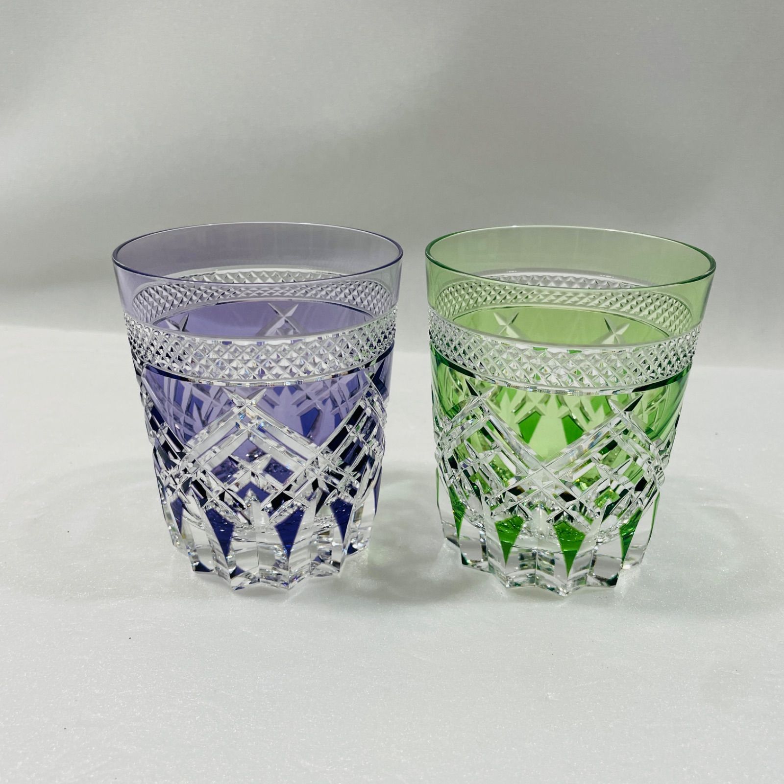 KAGAMI クリスタルグラス 2個セット Amazon｜カガミクリスタル(Kagami) ペアロックグラス 赤青 280cc