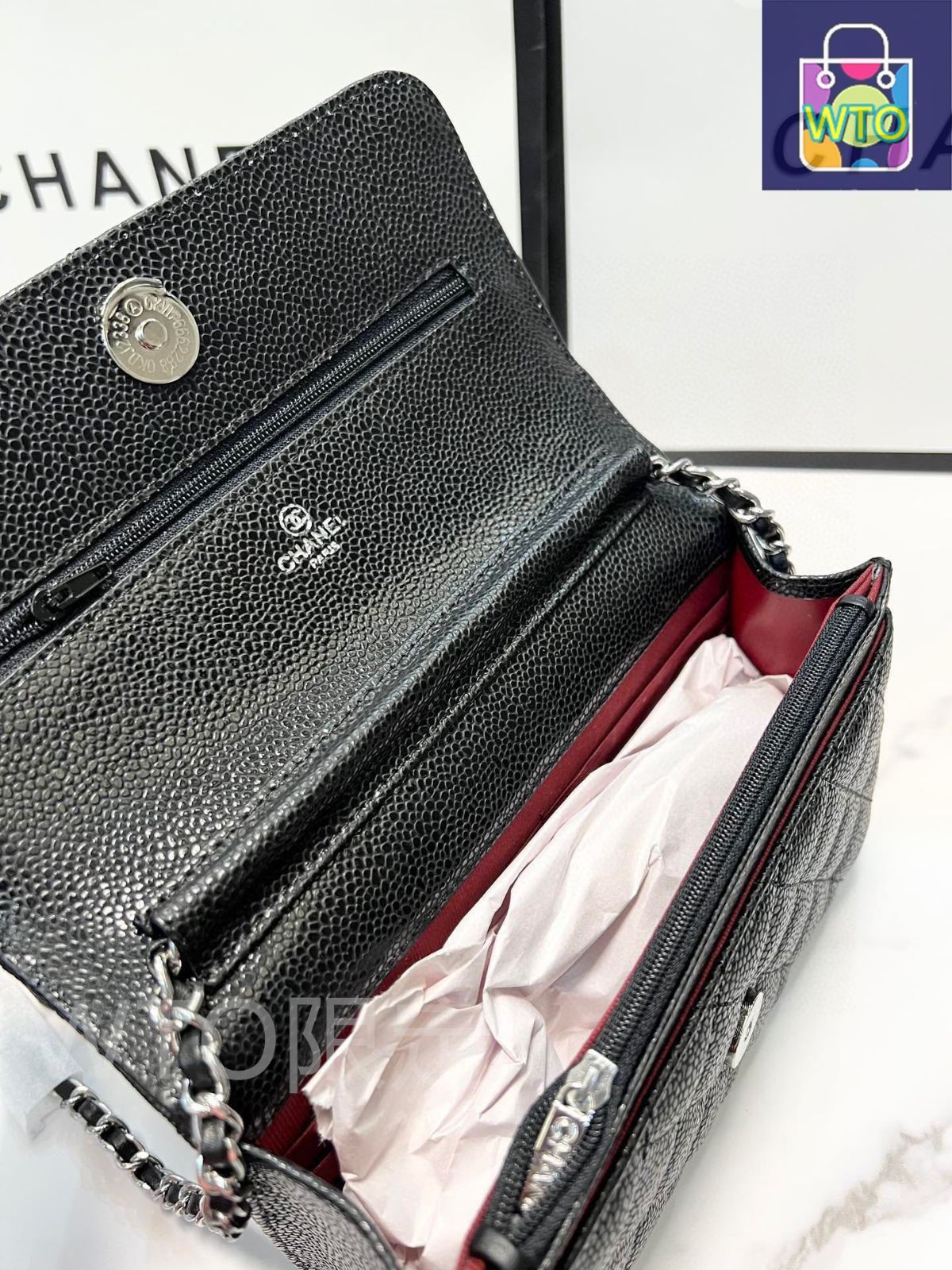 今日特価】Chanel 香奈儿 黒色 ワンウェイクロスボックス