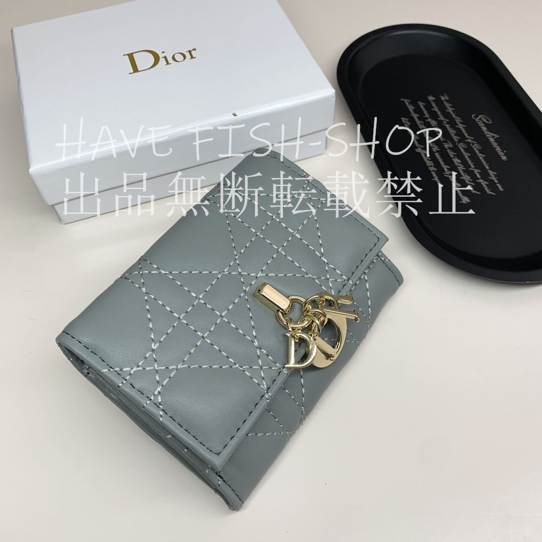 Christian Dior Miss Dior Glycine ウォレット カナージュ ラムスキン